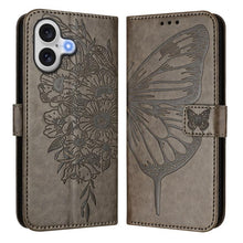 Load image into Gallery viewer, Embossed Butterfly Leather Phone Case, For iPhone 17e / 16e, For iPhone 17 Pro Max, For iPhone 17 Pro, For iPhone 17, For iPhone Air, For iPhone 16 Pro Max