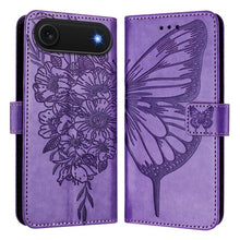 Load image into Gallery viewer, Embossed Butterfly Leather Phone Case, For iPhone 17e / 16e, For iPhone 17 Pro Max, For iPhone 17 Pro, For iPhone 17, For iPhone Air, For iPhone 16 Pro Max