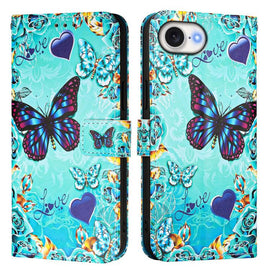 Colored Drawing Pattern Plain Weave Leather Phone Case, For iPhone 17e / 16e, For iPhone 17 Pro Max, For iPhone 17 Pro, For iPhone 17, For iPhone Air, For iPhone 15 Pro Max