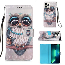 Load image into Gallery viewer, 3D Painting Horizontal Flip Leather Phone Case, For iPhone 16 Pro, For iPhone 16 Plus, For iPhone 16, For iPhone 15 Pro Max, For iPhone 15 Pro, For iPhone 15 Plus