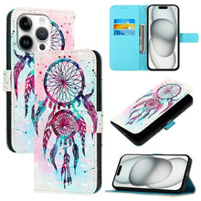 Load image into Gallery viewer, 3D Painting Horizontal Flip Leather Phone Case, For iPhone 16 Pro, For iPhone 16 Plus, For iPhone 16, For iPhone 15 Pro Max, For iPhone 15 Pro, For iPhone 15 Plus