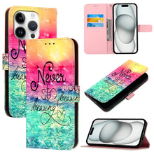 Load image into Gallery viewer, 3D Painting Horizontal Flip Leather Phone Case, For iPhone 16 Pro, For iPhone 16 Plus, For iPhone 16, For iPhone 15 Pro Max, For iPhone 15 Pro, For iPhone 15 Plus