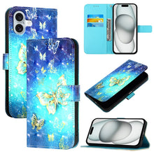 Load image into Gallery viewer, 3D Painting Horizontal Flip Leather Phone Case, For iPhone 16 Pro, For iPhone 16 Plus, For iPhone 16, For iPhone 15 Pro Max, For iPhone 15 Pro, For iPhone 15 Plus