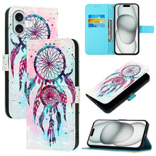Load image into Gallery viewer, 3D Painting Horizontal Flip Leather Phone Case, For iPhone 16 Pro, For iPhone 16 Plus, For iPhone 16, For iPhone 15 Pro Max, For iPhone 15 Pro, For iPhone 15 Plus