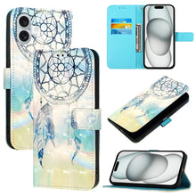 Load image into Gallery viewer, 3D Painting Horizontal Flip Leather Phone Case, For iPhone 16 Pro, For iPhone 16 Plus, For iPhone 16, For iPhone 15 Pro Max, For iPhone 15 Pro, For iPhone 15 Plus