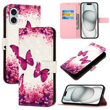 Load image into Gallery viewer, 3D Painting Horizontal Flip Leather Phone Case, For iPhone 16 Pro, For iPhone 16 Plus, For iPhone 16, For iPhone 15 Pro Max, For iPhone 15 Pro, For iPhone 15 Plus