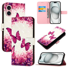 Load image into Gallery viewer, 3D Painting Horizontal Flip Leather Phone Case, For iPhone 16 Pro, For iPhone 16 Plus, For iPhone 16, For iPhone 15 Pro Max, For iPhone 15 Pro, For iPhone 15 Plus
