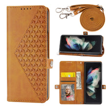 Load image into Gallery viewer, Cubic Grid Calf Texture Magnetic Leather Phone Case