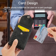 Load image into Gallery viewer, Cubic Grid Calf Texture Magnetic Leather Phone Case