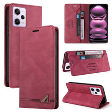 Load image into Gallery viewer, Skin Feel Anti-theft Brush Horizontal Flip Leather Case with Holder, For Xiaomi Redmi Note 13 5G, For Xiaomi Redmi 13C, For Xiaomi Redmi Note 13 Pro+, For Xiaomi Redmi Note 13 Pro 5G, For Xiaomi 13T, For Xiaomi Redmi 12                                 ...
