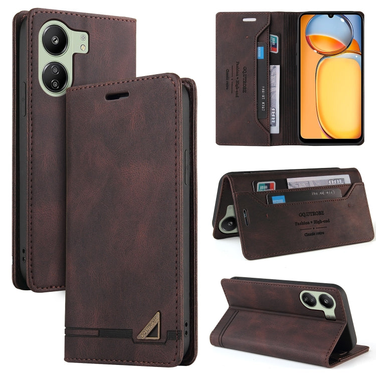 Skin Feel Anti-theft Brush Horizontal Flip Leather Case with Holder, For Xiaomi Redmi Note 13 5G, For Xiaomi Redmi 13C, For Xiaomi Redmi Note 13 Pro+, For Xiaomi Redmi Note 13 Pro 5G, For Xiaomi 13T, For Xiaomi Redmi 12                                 ...