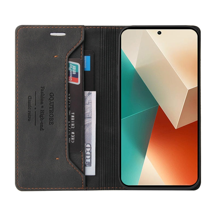 Skin Feel Anti-theft Brush Horizontal Flip Leather Case with Holder, For Xiaomi Redmi Note 13 5G, For Xiaomi Redmi 13C, For Xiaomi Redmi Note 13 Pro+, For Xiaomi Redmi Note 13 Pro 5G, For Xiaomi 13T, For Xiaomi Redmi 12                                 ...