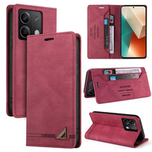 Load image into Gallery viewer, Skin Feel Anti-theft Brush Horizontal Flip Leather Case with Holder, For Xiaomi Redmi Note 13 5G, For Xiaomi Redmi 13C, For Xiaomi Redmi Note 13 Pro+, For Xiaomi Redmi Note 13 Pro 5G, For Xiaomi 13T, For Xiaomi Redmi 12                                 ...