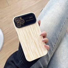 Load image into Gallery viewer, Wood Grain TPU Phone Case with Lens Film, For iPhone 12 Pro, For iPhone 11 Pro Max, For iPhone 11, For iPhone 11 Pro