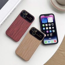 Load image into Gallery viewer, Wood Grain TPU Phone Case with Lens Film, For iPhone 12 Pro, For iPhone 11 Pro Max, For iPhone 11, For iPhone 11 Pro