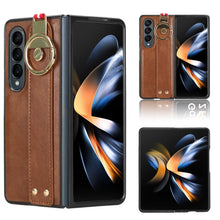 Load image into Gallery viewer, Wristband Leather Back Phone Case, For Samsung Galaxy M34 5G, For Samsung Galaxy Z Fold4, For Samsung Galaxy A05s 4G, For Samsung Galaxy S24 Ultra 5G, For Samsung Galaxy S23 FE 5G, For Samsung Galaxy S24+ 5G, For Samsung Galaxy Z Flip4                 ...