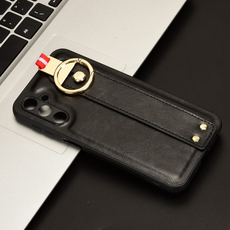 Wristband Leather Back Phone Case, For Samsung Galaxy M34 5G, For Samsung Galaxy Z Fold4, For Samsung Galaxy A05s 4G, For Samsung Galaxy S24 Ultra 5G, For Samsung Galaxy S23 FE 5G, For Samsung Galaxy S24+ 5G, For Samsung Galaxy Z Flip4                 ...