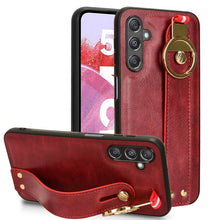 Load image into Gallery viewer, Wristband Leather Back Phone Case, For Samsung Galaxy A05s 4G, For Samsung Galaxy S24 Ultra 5G, For Samsung Galaxy M34 5G, For Samsung Galaxy Z Fold4, For Samsung Galaxy S24+ 5G, For Samsung Galaxy Z Flip4, For Samsung Galaxy S23 FE 5G                 ...