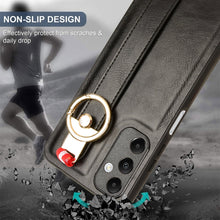 Load image into Gallery viewer, Wristband Leather Back Phone Case, For Samsung Galaxy A05s 4G, For Samsung Galaxy S24 Ultra 5G, For Samsung Galaxy M34 5G, For Samsung Galaxy Z Fold4, For Samsung Galaxy S24+ 5G, For Samsung Galaxy Z Flip4, For Samsung Galaxy S23 FE 5G                 ...