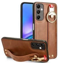Load image into Gallery viewer, Wristband Leather Back Phone Case, For Samsung Galaxy A05s 4G, For Samsung Galaxy S24 Ultra 5G, For Samsung Galaxy M34 5G, For Samsung Galaxy Z Fold4, For Samsung Galaxy S24+ 5G, For Samsung Galaxy Z Flip4, For Samsung Galaxy S23 FE 5G                 ...
