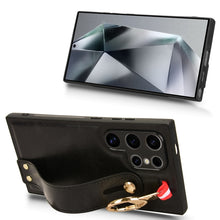 Load image into Gallery viewer, Wristband Leather Back Phone Case, For Samsung Galaxy S24 Ultra 5G, For Samsung Galaxy M34 5G, For Samsung Galaxy Z Fold4, For Samsung Galaxy A05s 4G, For Samsung Galaxy S23 FE 5G, For Samsung Galaxy S24+ 5G, For Samsung Galaxy Z Flip4                 ...