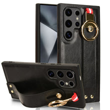 Load image into Gallery viewer, Wristband Leather Back Phone Case, For Samsung Galaxy A05s 4G, For Samsung Galaxy S24 Ultra 5G, For Samsung Galaxy M34 5G, For Samsung Galaxy Z Fold4, For Samsung Galaxy S24+ 5G, For Samsung Galaxy Z Flip4, For Samsung Galaxy S23 FE 5G                 ...
