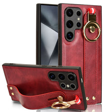 Load image into Gallery viewer, Wristband Leather Back Phone Case, For Samsung Galaxy A05s 4G, For Samsung Galaxy S24 Ultra 5G, For Samsung Galaxy M34 5G, For Samsung Galaxy Z Fold4, For Samsung Galaxy S24+ 5G, For Samsung Galaxy Z Flip4, For Samsung Galaxy S23 FE 5G                 ...