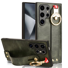 Load image into Gallery viewer, Wristband Leather Back Phone Case, For Samsung Galaxy A05s 4G, For Samsung Galaxy S24 Ultra 5G, For Samsung Galaxy M34 5G, For Samsung Galaxy Z Fold4, For Samsung Galaxy S24+ 5G, For Samsung Galaxy Z Flip4, For Samsung Galaxy S23 FE 5G                 ...