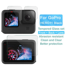 Load image into Gallery viewer, imak Rear Screen + Front Screen + Rear Camera Lens Tempered Glass Film, For GoPro HERO11 Black