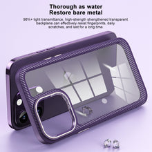 Load image into Gallery viewer, Carbon Fiber Transparent Back Panel Phone Case, For iPhone 11 Pro Max, For iPhone 11