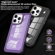 Load image into Gallery viewer, Carbon Fiber Transparent Back Panel Phone Case, For iPhone 11 Pro Max, For iPhone 11