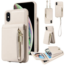 Load image into Gallery viewer, Crossbody Lanyard Zipper Wallet Leather Phone Case, For iPhone XS Max, For iPhone 7 Plus / 8 Plus