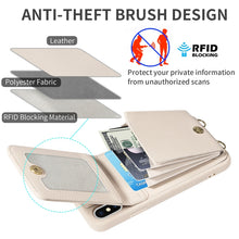 Load image into Gallery viewer, Crossbody Lanyard Zipper Wallet Leather Phone Case, For iPhone XS Max, For iPhone 7 Plus / 8 Plus