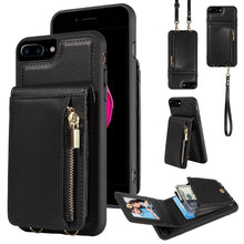 Load image into Gallery viewer, Crossbody Lanyard Zipper Wallet Leather Phone Case, For iPhone XS Max, For iPhone 7 Plus / 8 Plus