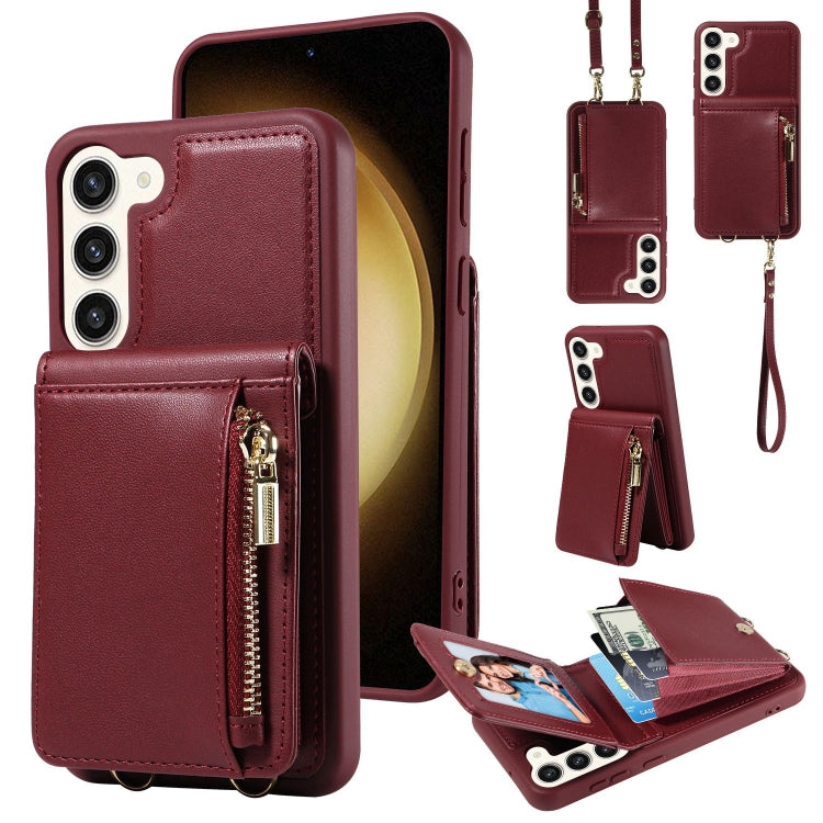 Crossbody Lanyard Zipper Wallet Leather Phone Case