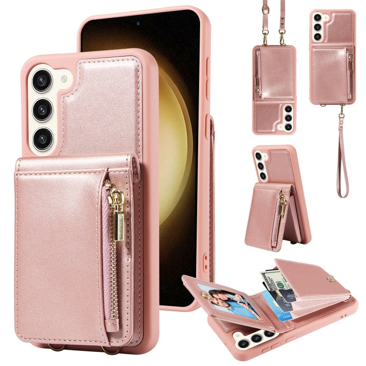 Crossbody Lanyard Zipper Wallet Leather Phone Case