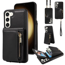 Load image into Gallery viewer, Crossbody Lanyard Zipper Wallet Leather Phone Case