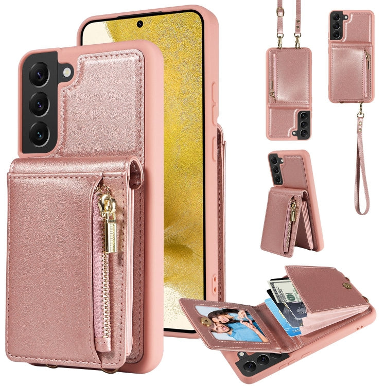 Crossbody Lanyard Zipper Wallet Leather Phone Case