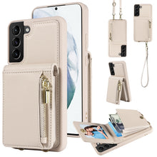Load image into Gallery viewer, Crossbody Lanyard Zipper Wallet Leather Phone Case