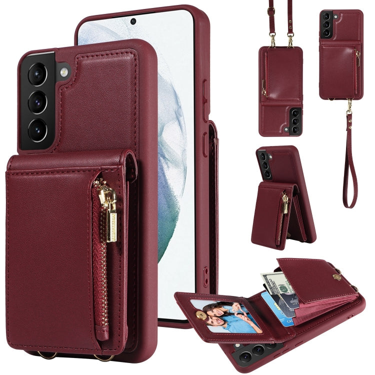 Crossbody Lanyard Zipper Wallet Leather Phone Case