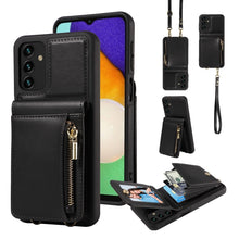 Load image into Gallery viewer, Crossbody Lanyard Zipper Wallet Leather Phone Case