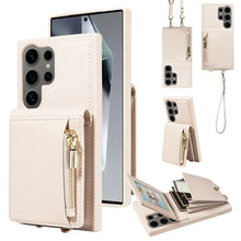 Load image into Gallery viewer, Crossbody Lanyard Zipper Wallet Leather Phone Case