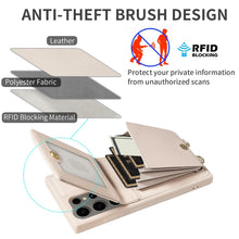 Load image into Gallery viewer, Crossbody Lanyard Zipper Wallet Leather Phone Case