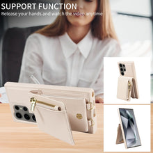 Load image into Gallery viewer, Crossbody Lanyard Zipper Wallet Leather Phone Case