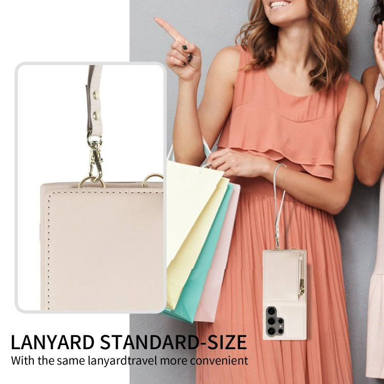 Crossbody Lanyard Zipper Wallet Leather Phone Case