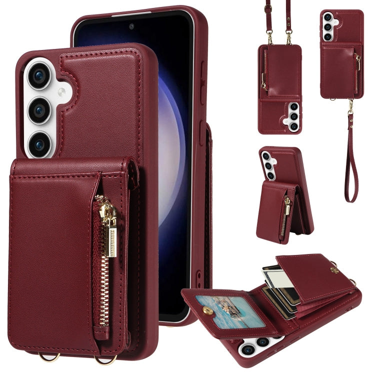 Crossbody Lanyard Zipper Wallet Leather Phone Case