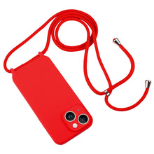 Load image into Gallery viewer, Crossbody Lanyard Liquid Silicone Case, For iPhone 15 Plus, For iPhone 15