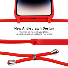 Load image into Gallery viewer, Crossbody Lanyard Liquid Silicone Case, For iPhone 16, For iPhone 15 Pro Max, For iPhone 15 Pro