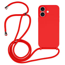 Load image into Gallery viewer, Crossbody Lanyard Liquid Silicone Case, For iPhone 16 Pro Max, For iPhone 16 Pro, For iPhone 16 Plus