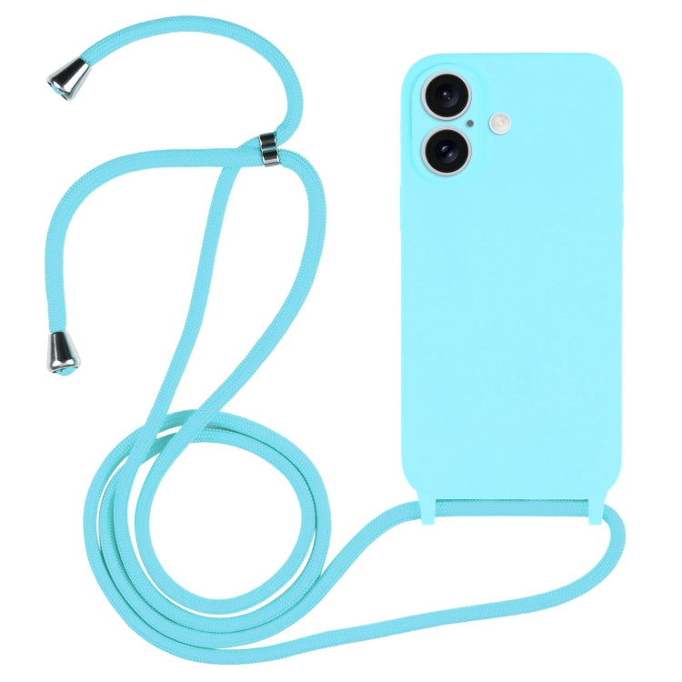 Crossbody Lanyard Liquid Silicone Case, For iPhone 16 Pro Max, For iPhone 16 Pro, For iPhone 16 Plus